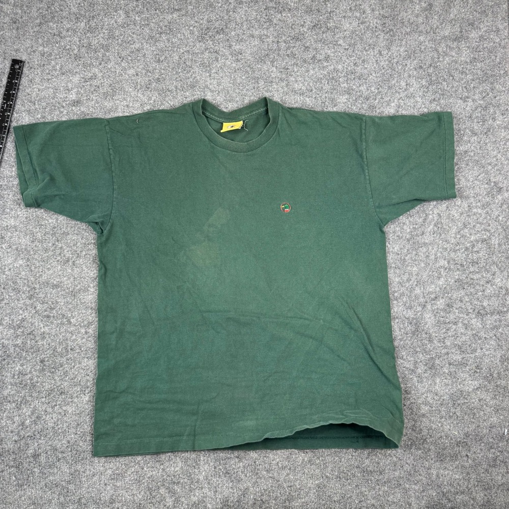 Duck Head T-Shirt Mens Size XL Green Embroidered Logo Classic Fit Cotton Stained
